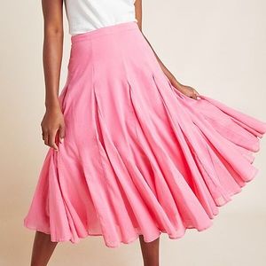 Anthropologie/Maeve Arielle flounced midi skirt